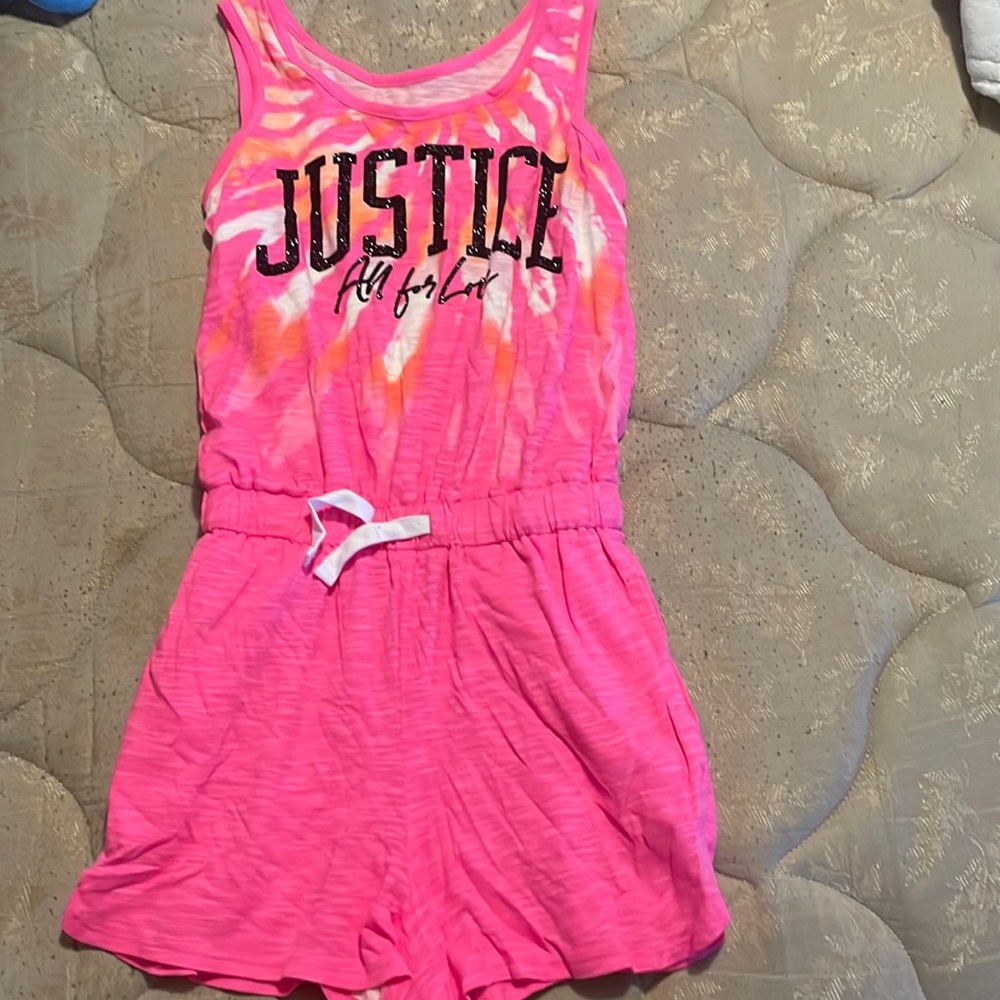 NWOT pink girls Justice romper